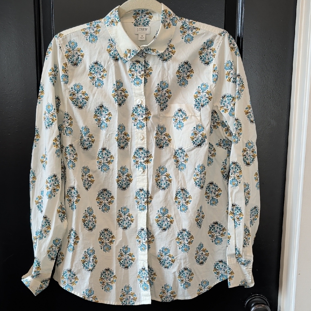 J Crew Floral Button Down NWT